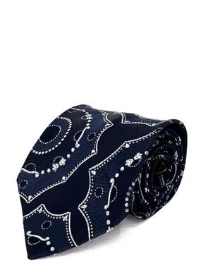 Liz Paris Men’s Silk Necktie Navy Blue